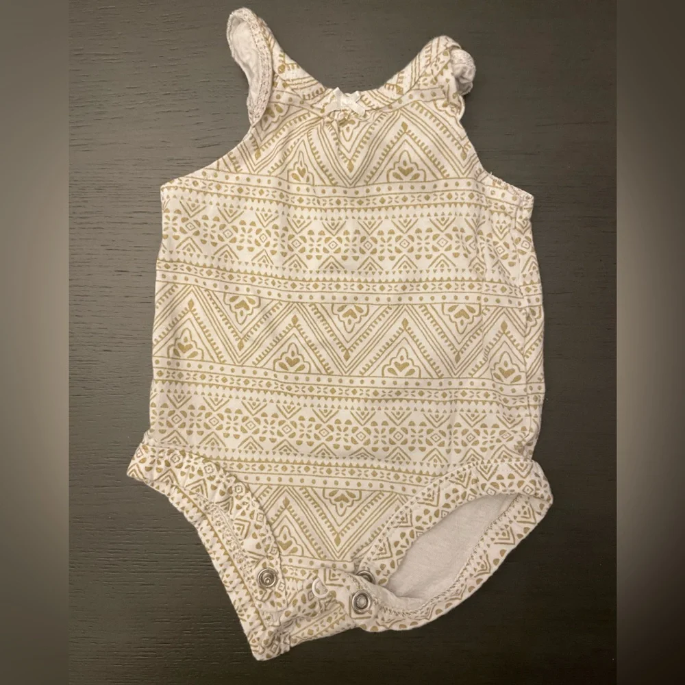 Carter’s Newborn Baby Girl Pink, Black and Tan Onsies Outfits Bundle NWOT - Picture 13 of 14